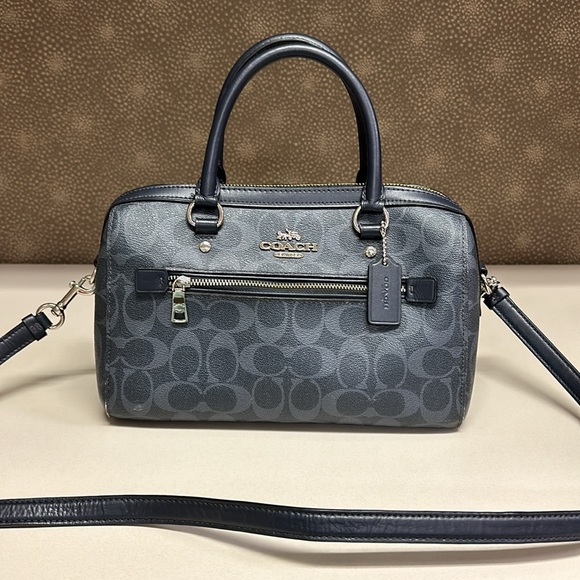 SOLD🔥🔥🔥Coach Rowan Satchel In Signature Canvas Crossbody Bag - Picture 2 of 16